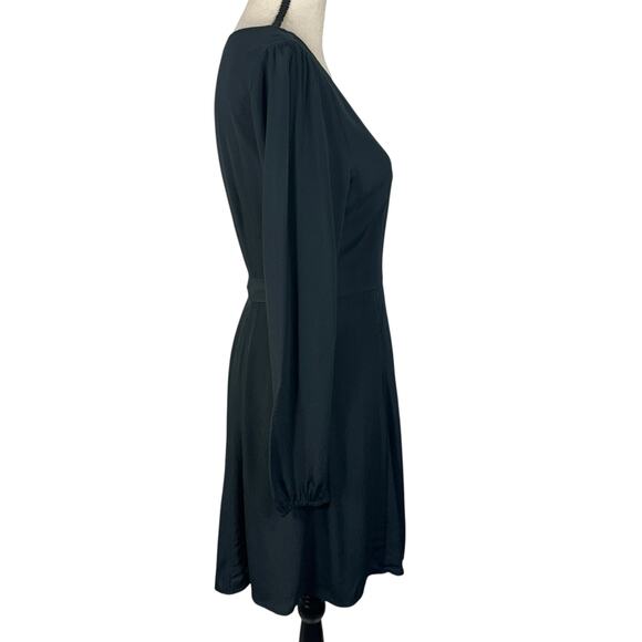 Abercrombie & Fitch Small Mini Wrap Dress Long Sleeve Surplice V-Neck A-Line - Picture 4 of 10